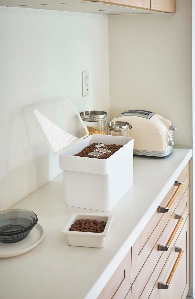 Yamazaki Medium Airtight Pet Food Storage Container, Alternate, color, White