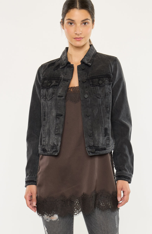 Kancan Henney Classic Trucker Jacket In Black