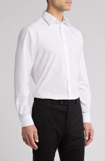 Non-Iron Traditional Fit Solid Cotton Dress Shirt