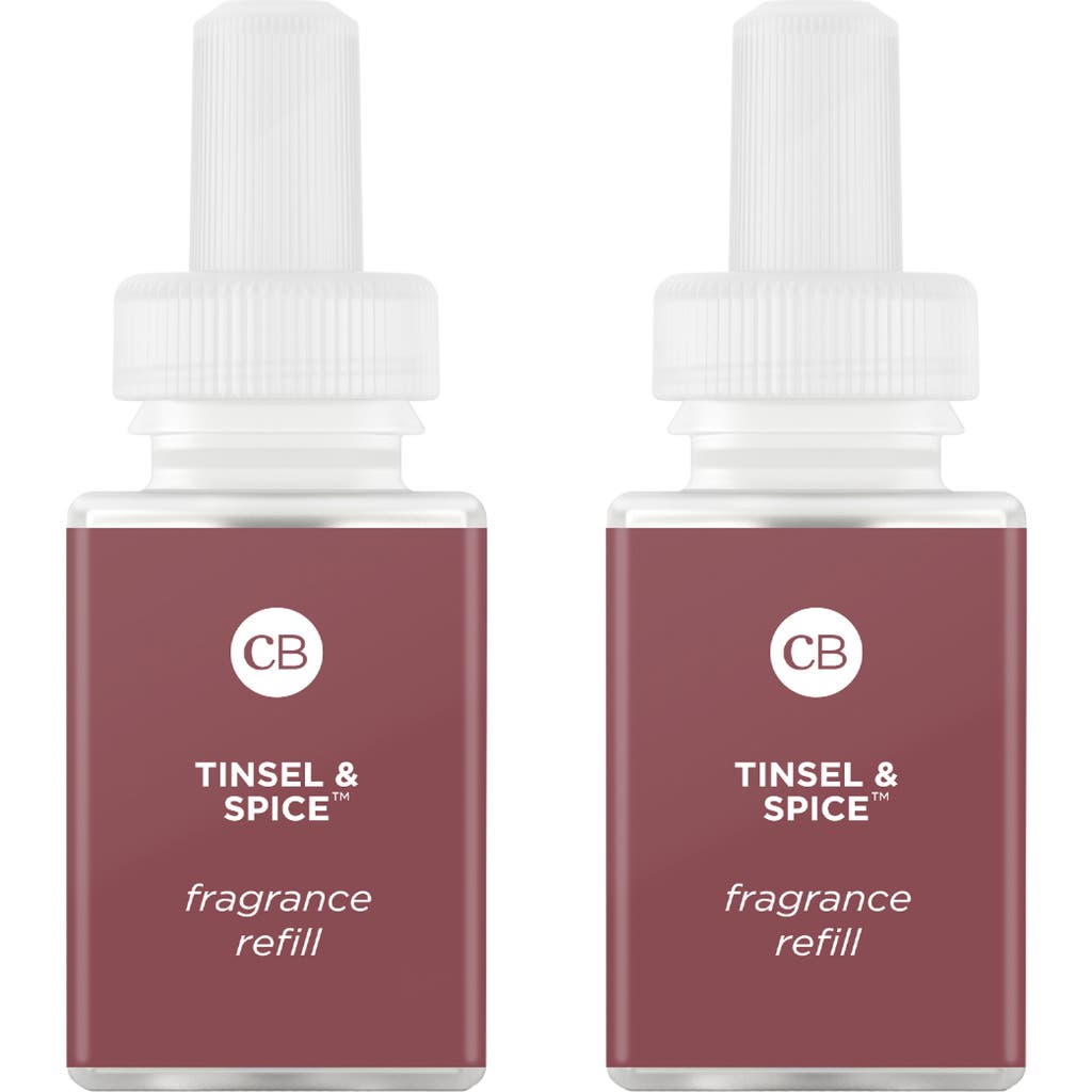 Pura X Capri Blue Chestnut Embers 2-pack Smart Fragrance Diffuser Refills In Tinsel & Spice