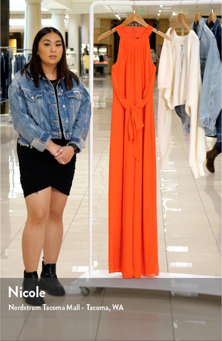 Halter Neck Chiffon Jumpsuit, sales video thumbnail