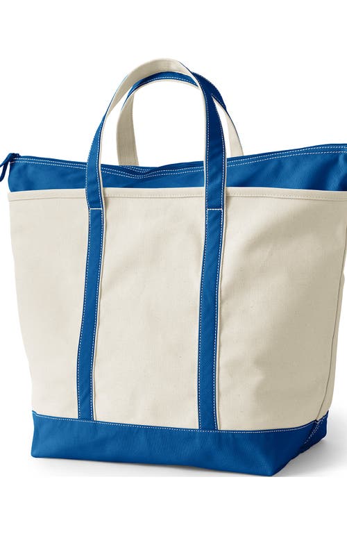Lands' End Zip Top Canvas Tote Bag
