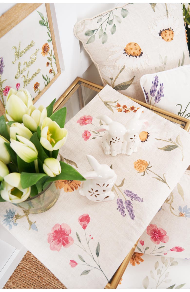 C&F Home April Showers Table Runner 14" x 72", Alternate, color, Brown