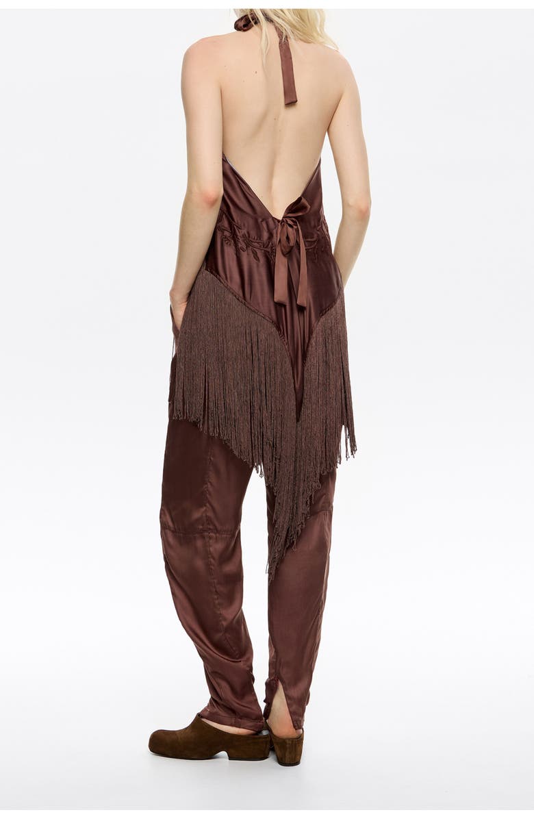 Bimba y Lola Viscose Harem Trousers, Alternate, color, Brown
