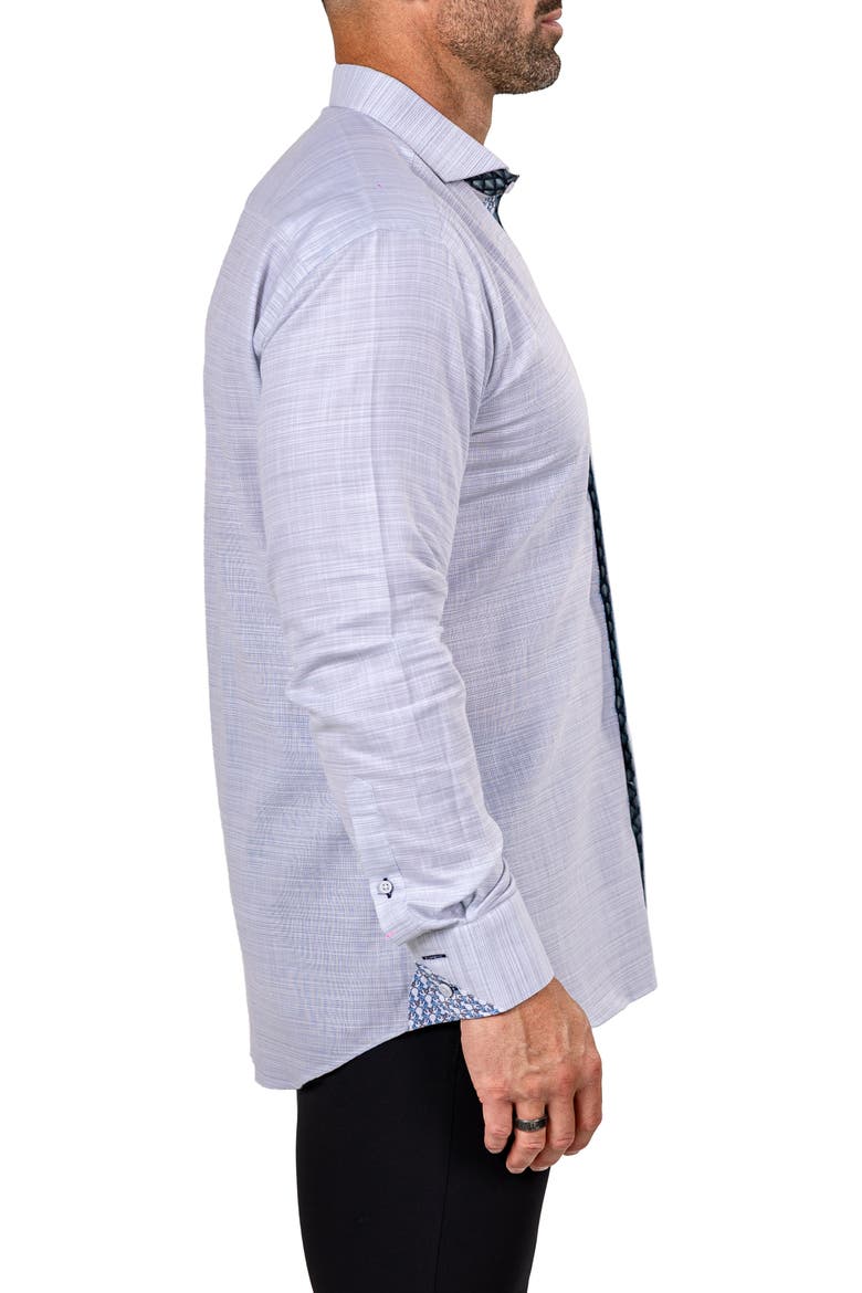Eins Marthy Cotton Button-Up Shirt, Alternate, color, GREY
