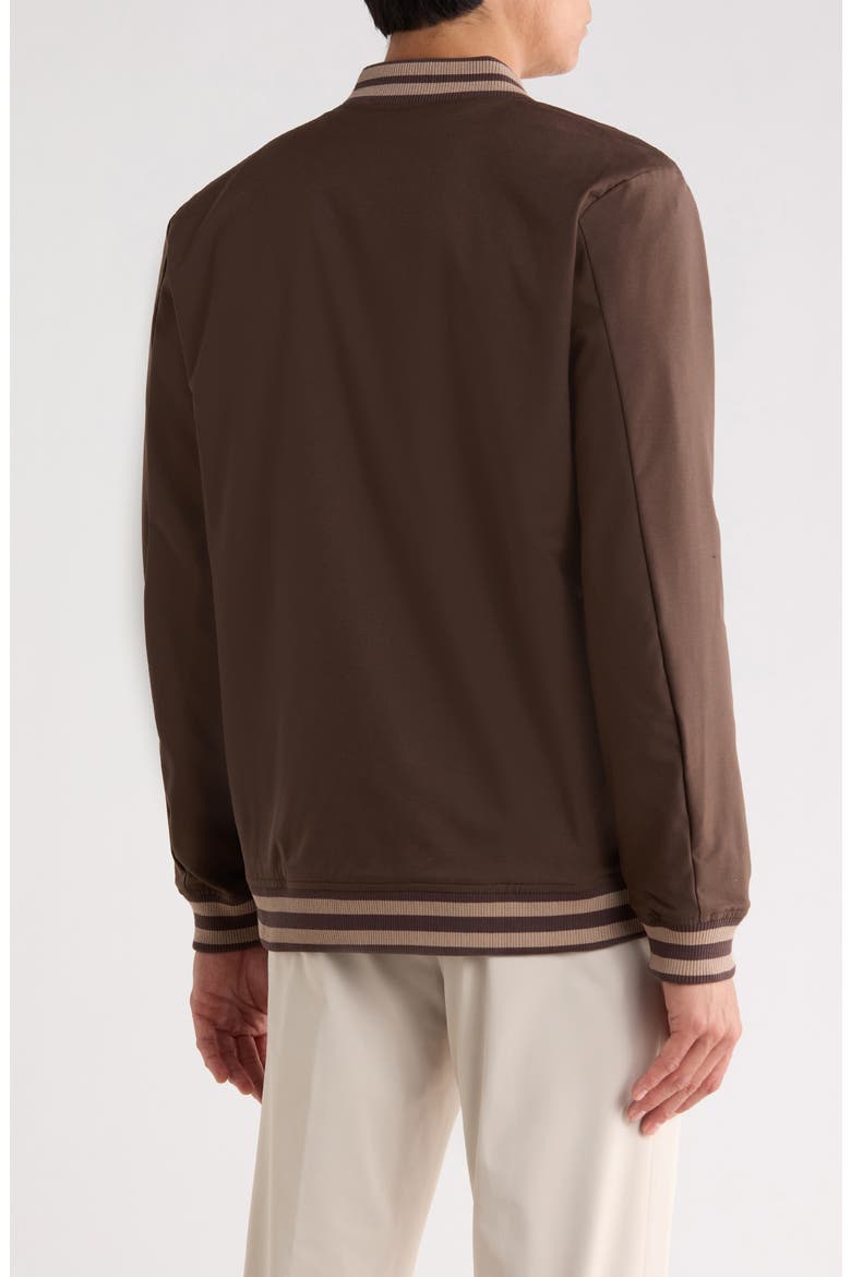 Touch Down Varsity Jacket, Alternate, color, CHOCOLATE BROWN