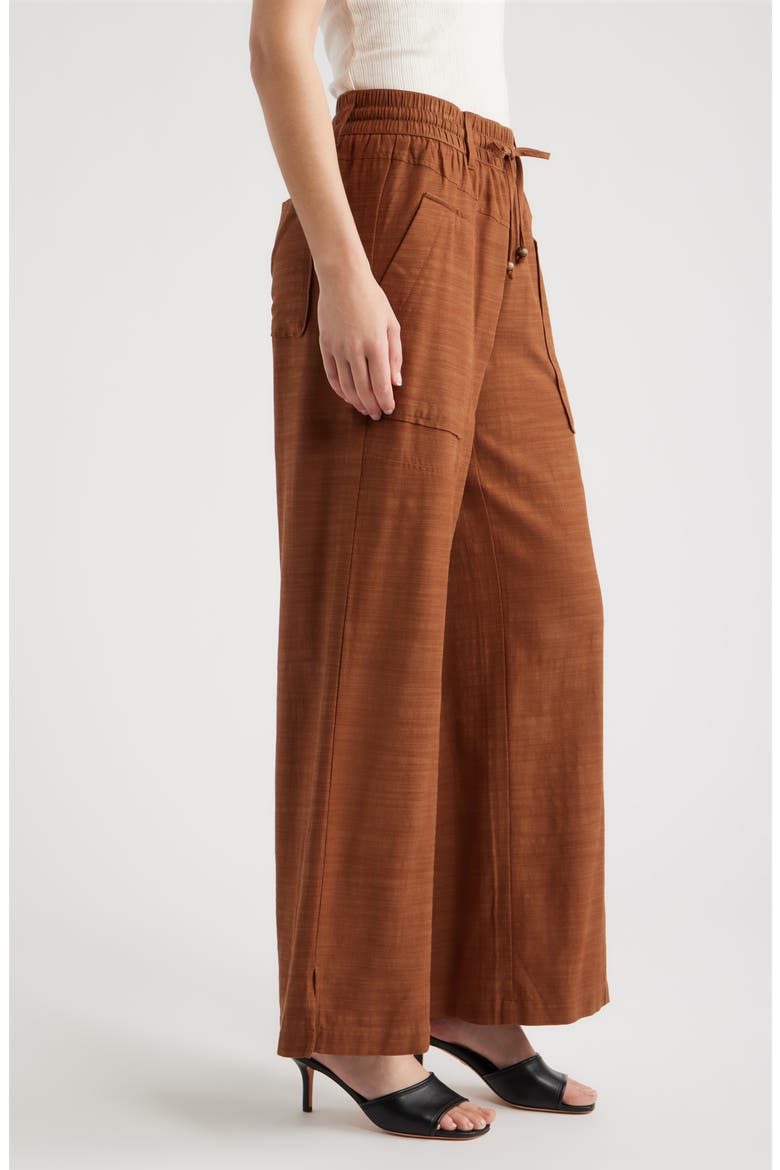 Skyrise Wide Leg Pants, Alternate, color, PECAN