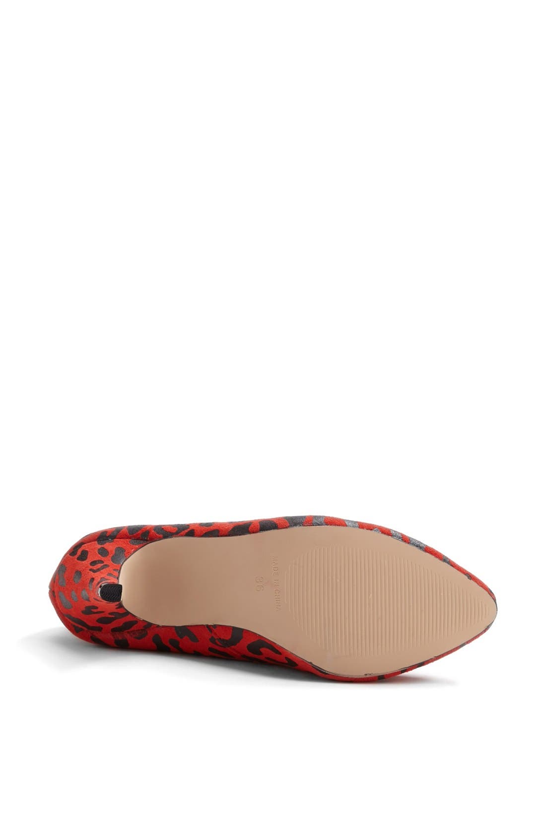 'Maple' Mid Heel Pump, Alternate, color, RED