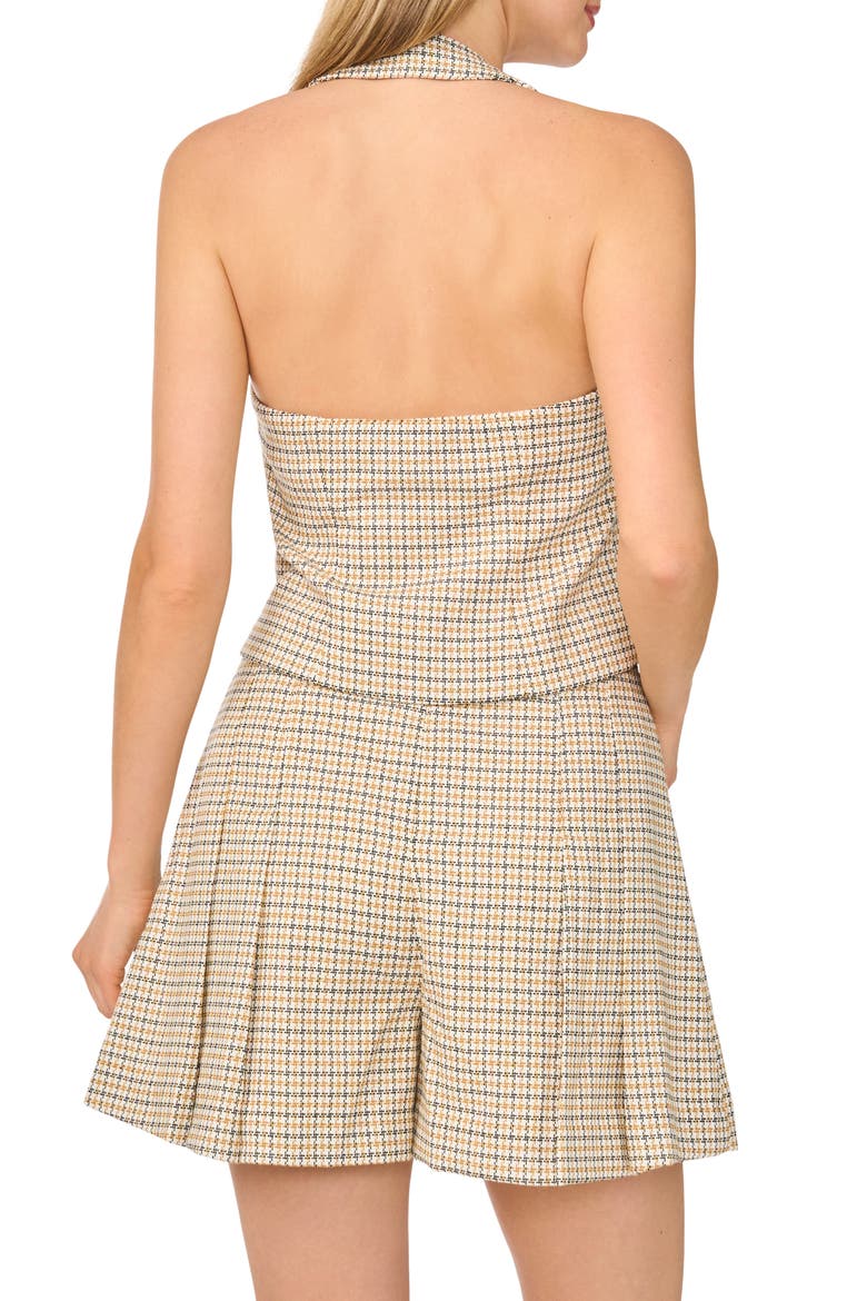 Plaid Halter Vest, Alternate, color, SAND