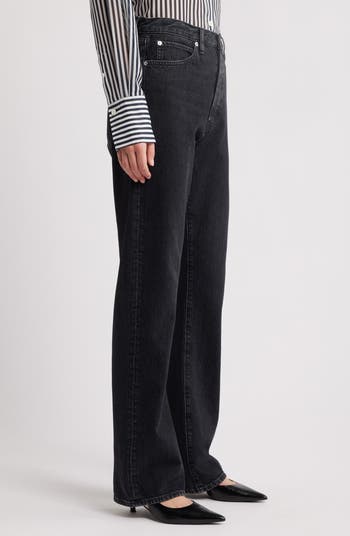 The Vertical High Waist Relaxed Straight Leg Jeans