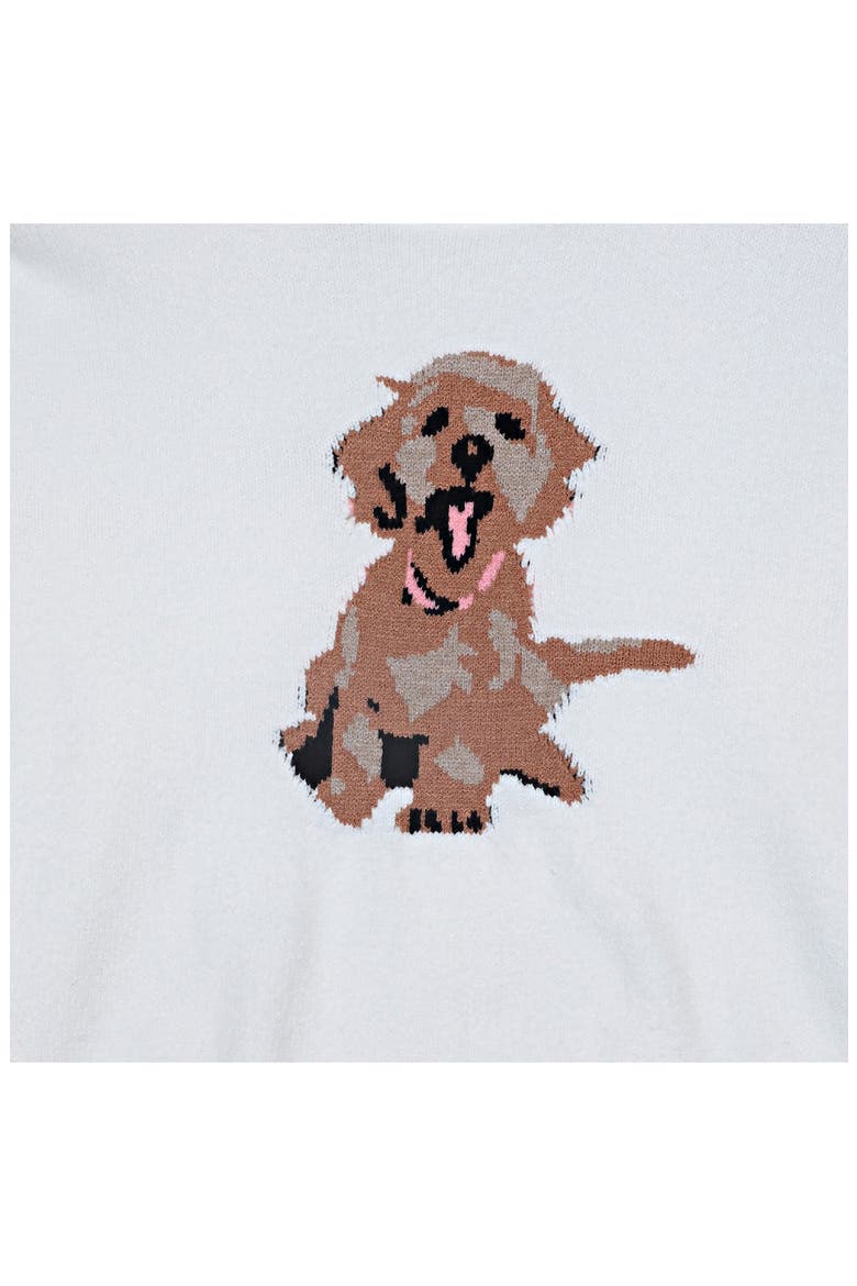 Kids' Golden Doodle Intarsia Sweater, Alternate, color, IVORY
