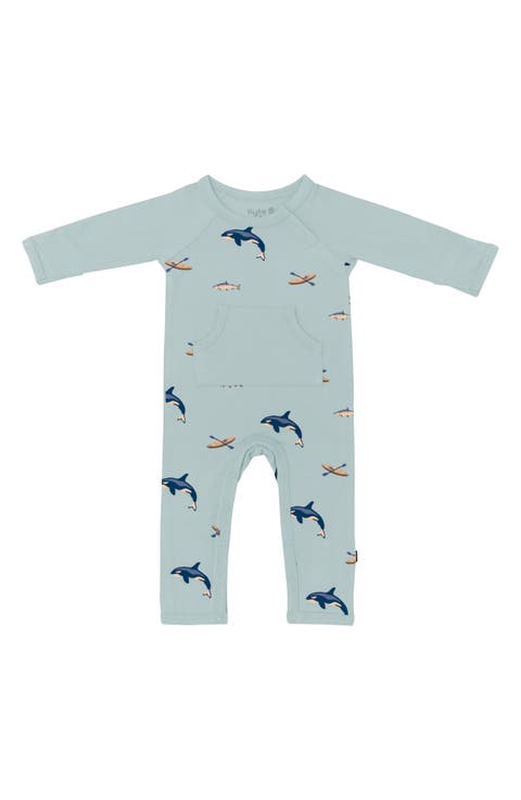 Coastline Print Longall Romper (Baby)