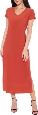 TASH AND SOPHIE Ity V-Neck Midi Dress
