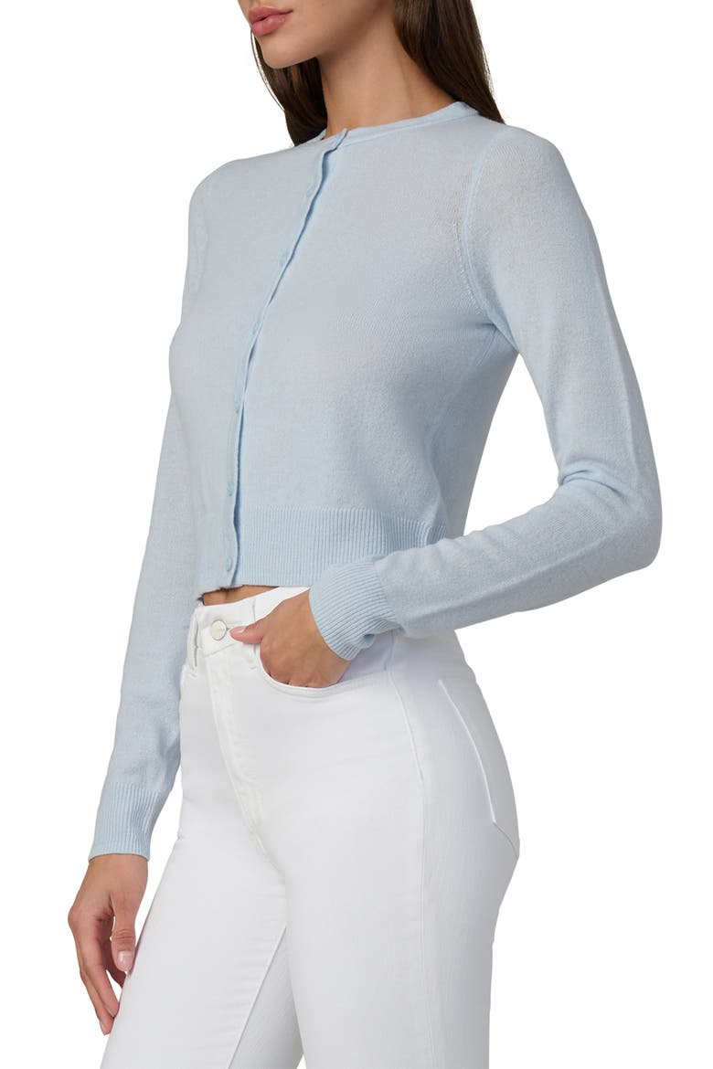 The Dani Crop Cashmere Cardigan, Alternate, color, POWDER BLUE