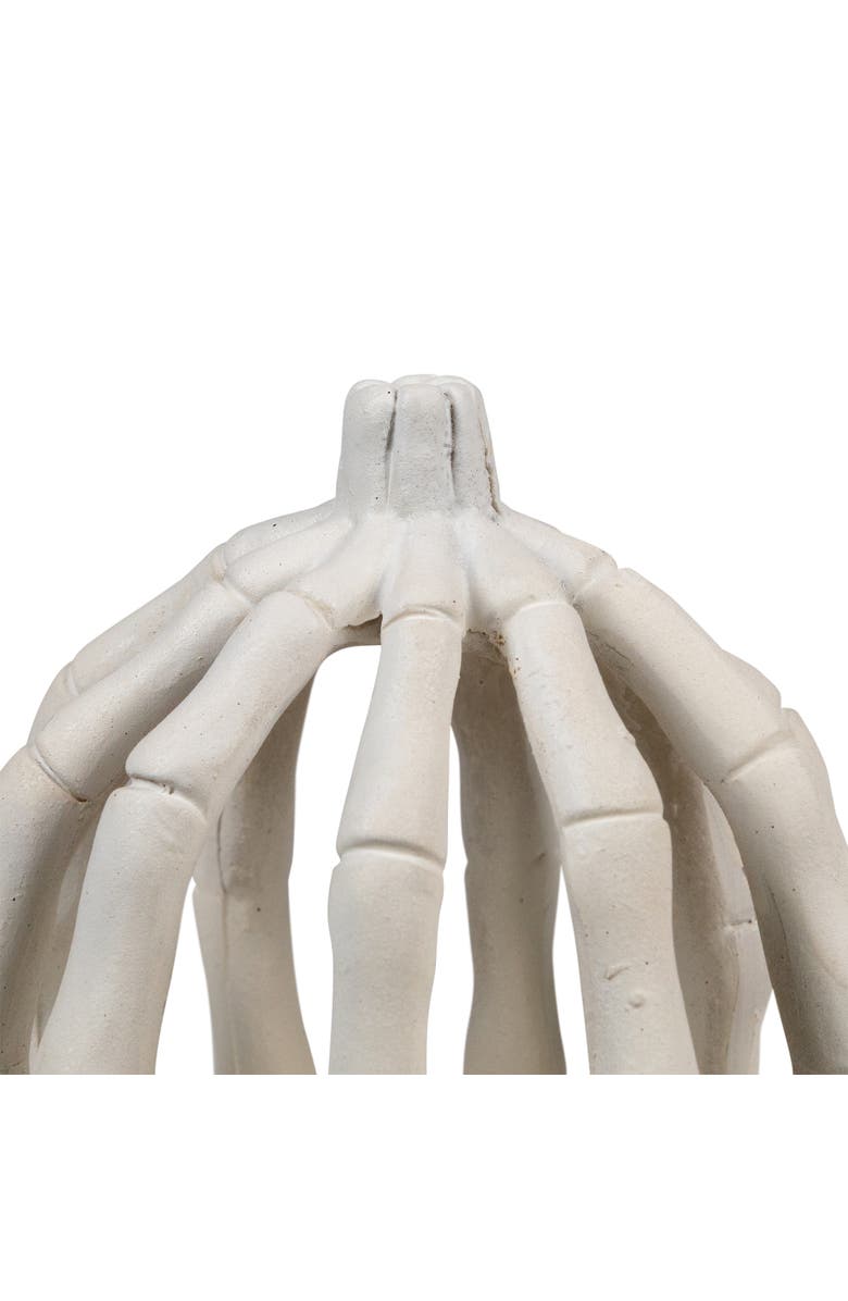 Northlight LED Lighted Skeleton Pumpkin Halloween Decoration - 6.25", Alternate, color, Beige