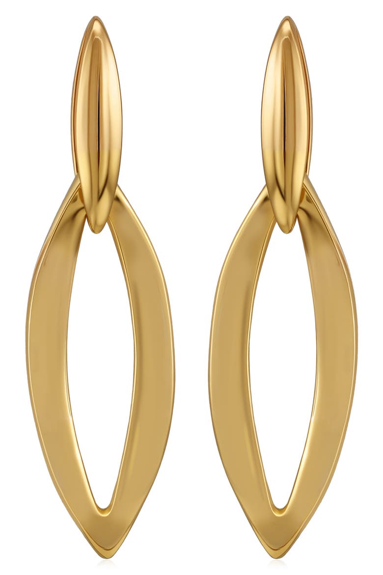 50mm Linear Drop Earrings, Main, color, GOLD TONE