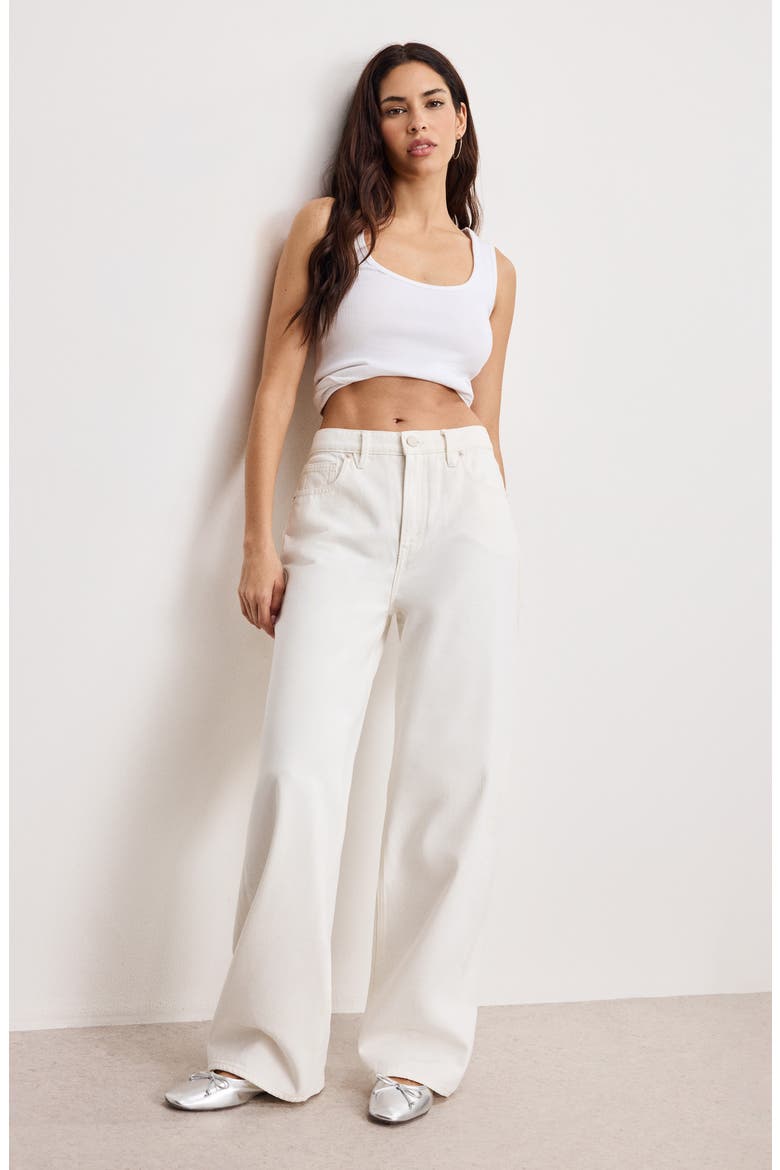 Good Standard Baggy Jeans, Alternate, color, CLOUD WHITE001