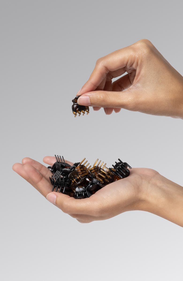 Kitsch 16-Pack Recycled Plastic Microcloud Hair Clips, Alternate, color, Black Tort