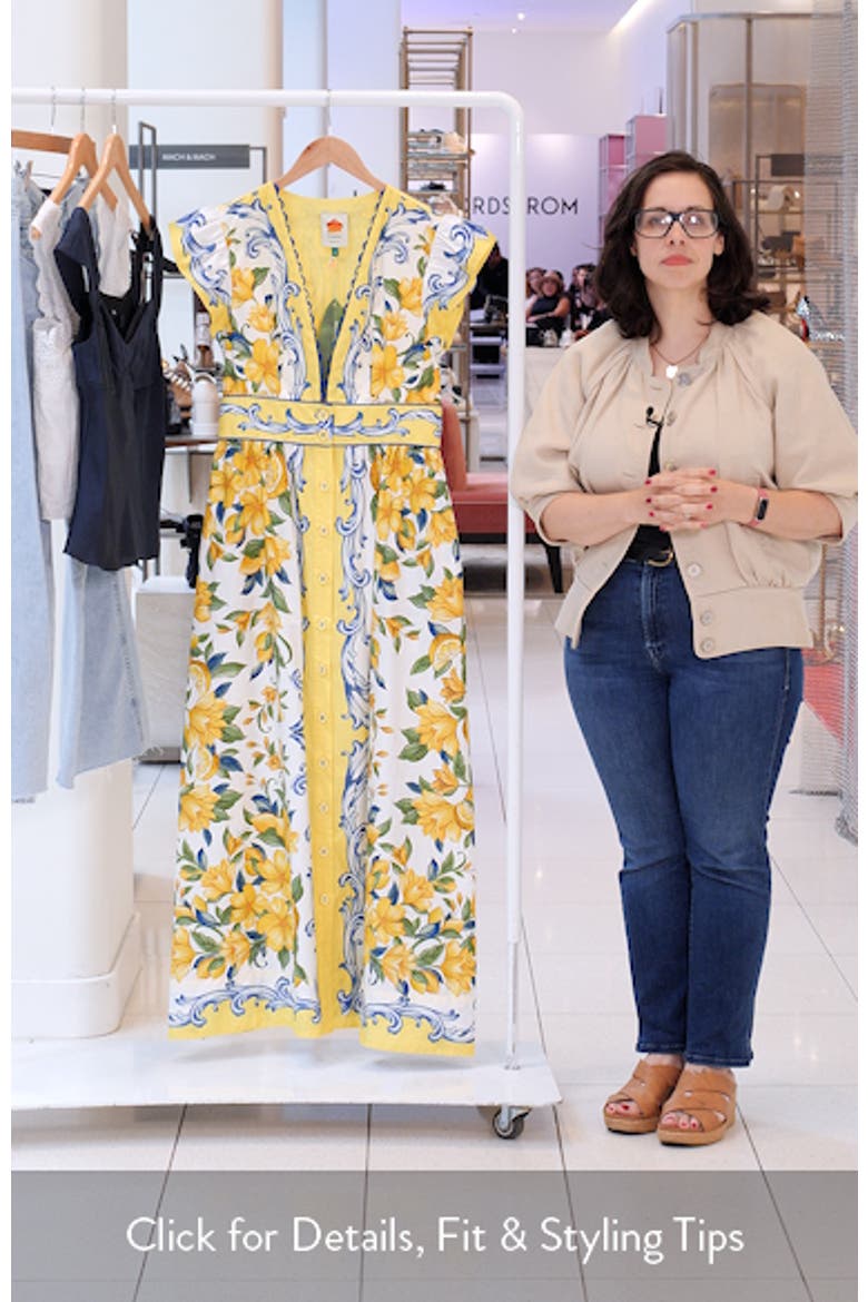 Sicily Scarf Print Cotton Maxi Dress (Women) | Nordstromrack