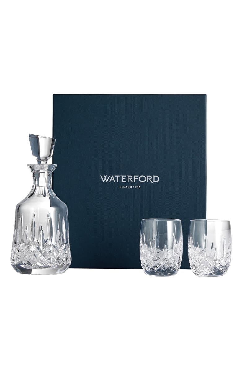 Waterford Lismore Lead Crystal Decanter & Double Old Fashioned Glasses 3-Piece Set, Alternate, color, 