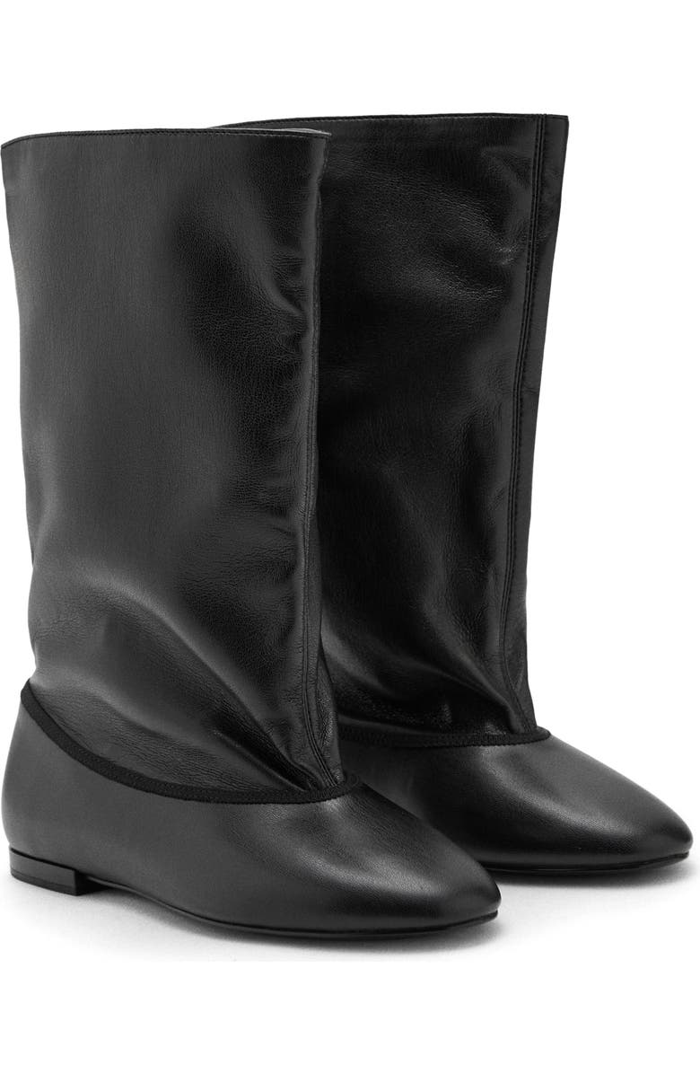 MANGO Wide Leg Boot, Alternate, color, Black