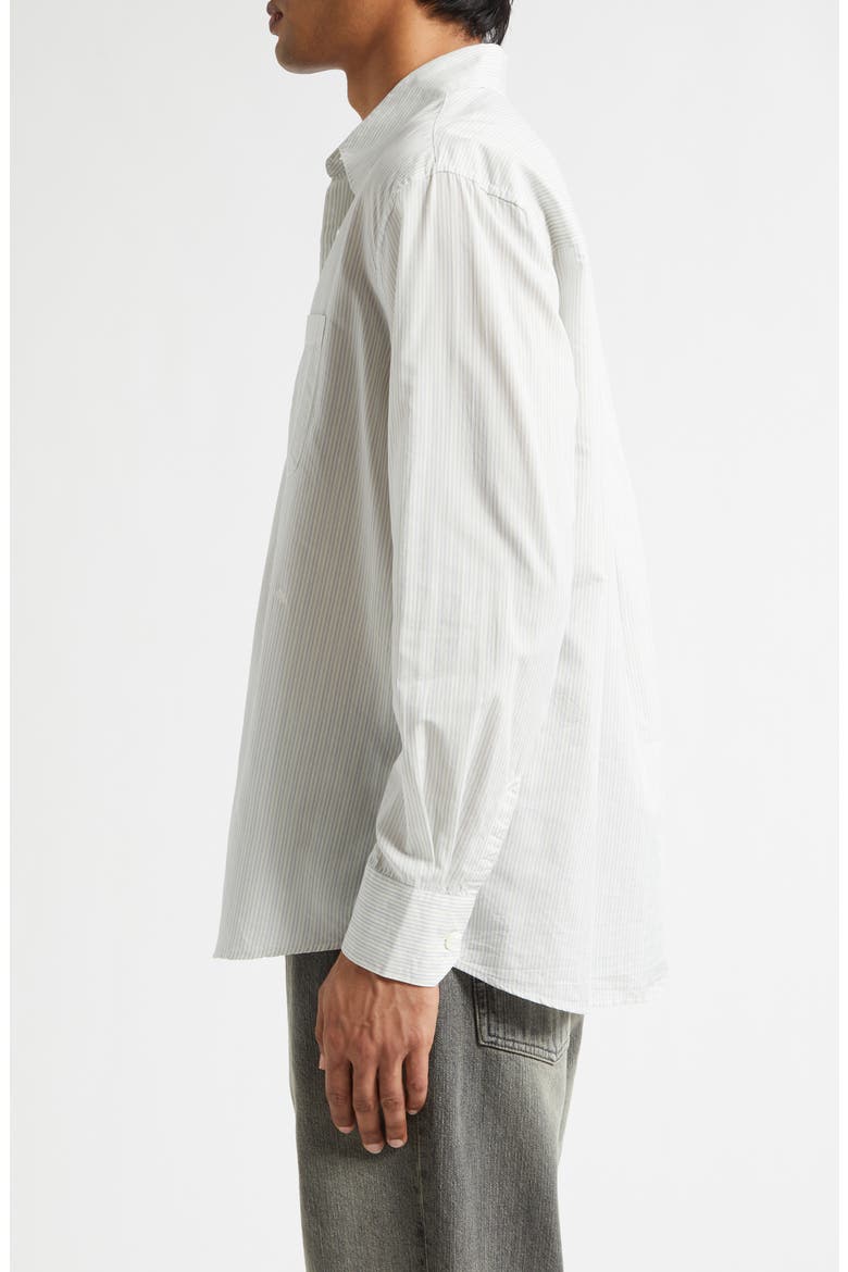 Above Stripe Cotton Blend Button-Up Shirt, Alternate, color, INDEX STRIPE COOLTHREAD CLOTH