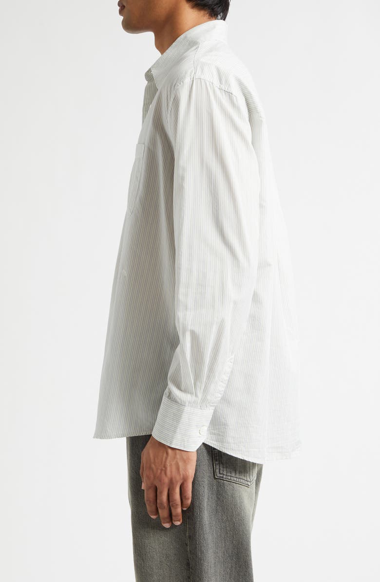 OUR LEGACY Above Stripe Cotton Blend Button-Up Shirt, Alternate, color, Index Stripe Coolthread Cloth