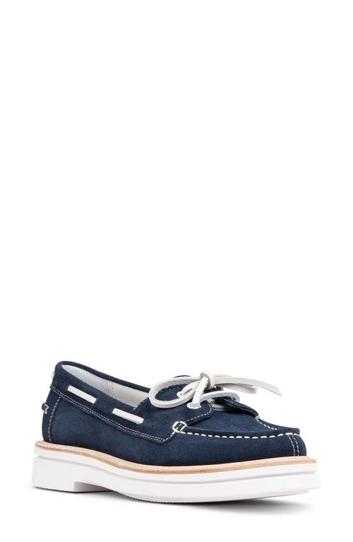 Shop Donald Pliner Lillith Boat Shoe In Navy