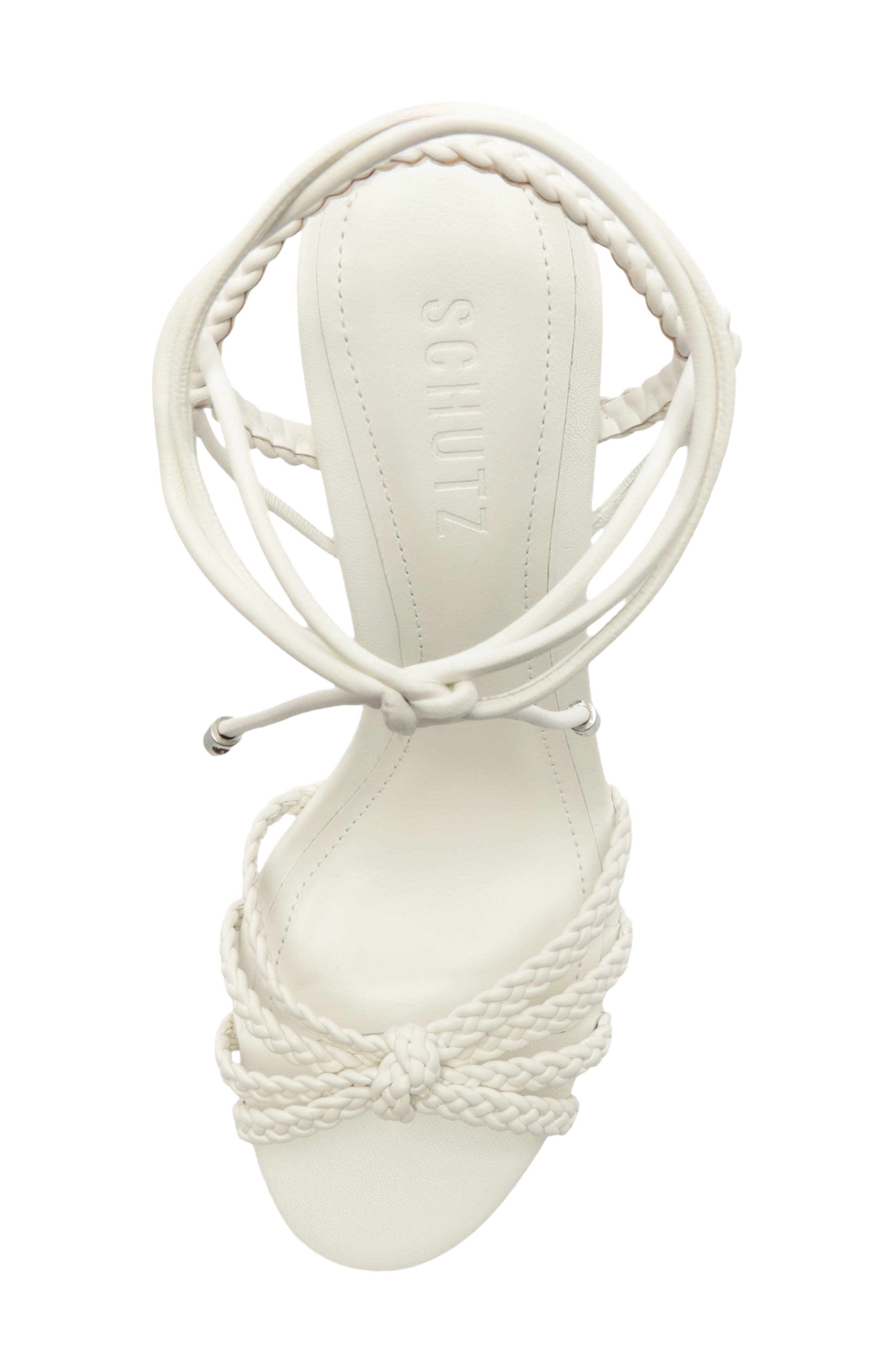 Schutz Adele Ankle Strap Sandal, Alternate, color, White