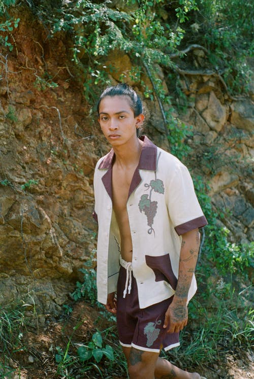 Tombolo 'tombarolo' Cabana Shorts In Pale White Wine