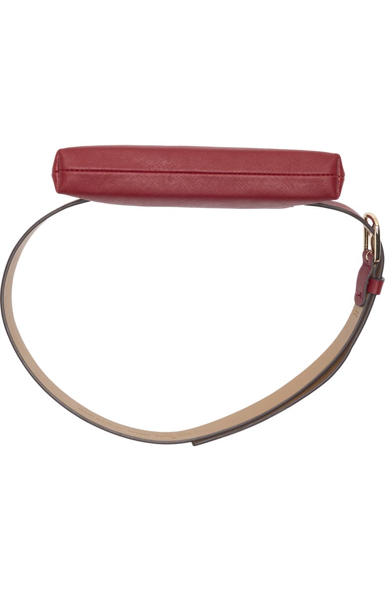 Kate Spade New York saffiano top zip belt bag, Alternate, color, Deep Lipstick