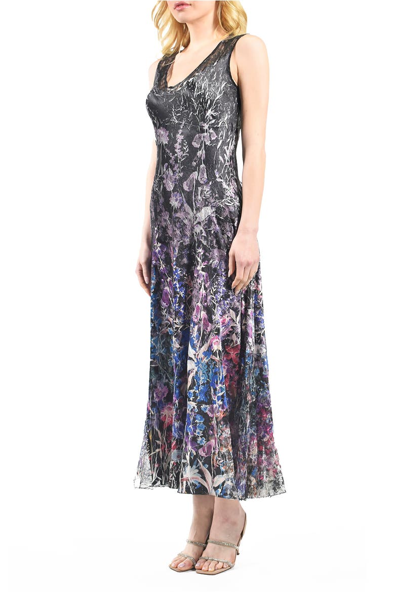 Climbing Vines Maxi Dress with Lace Back Detail, Alternate, color, Monarch Garden