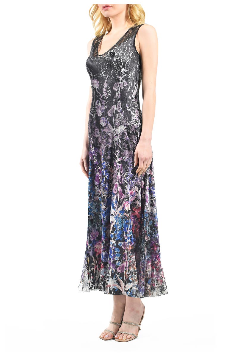 Komarov Climbing Vines Maxi Dress with Lace Back Detail, Alternate, color, Monarch Garden