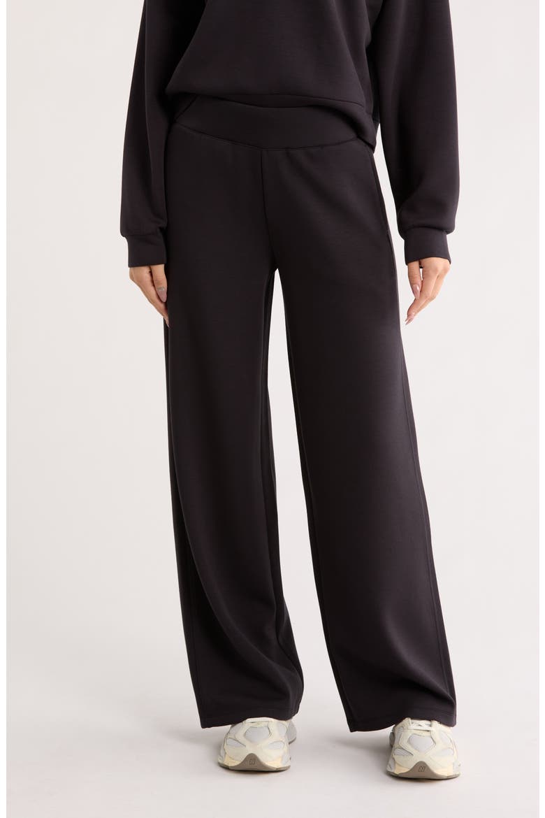 Z by Zella Whisper Knit High Waist Wide Leg Pants (Women