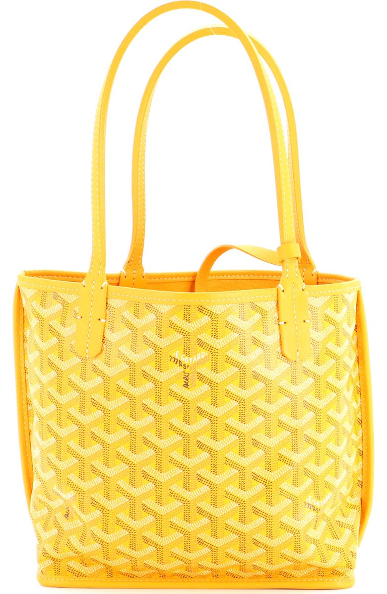 Pre-Owned Goyard Anjou Reversible Tote Coated Canvas Mini, Main, color, Orange
