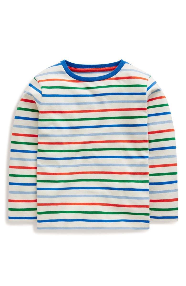 Mini Boden Kids' Everyday Stripe Cotton T-Shirt, Main, color, 