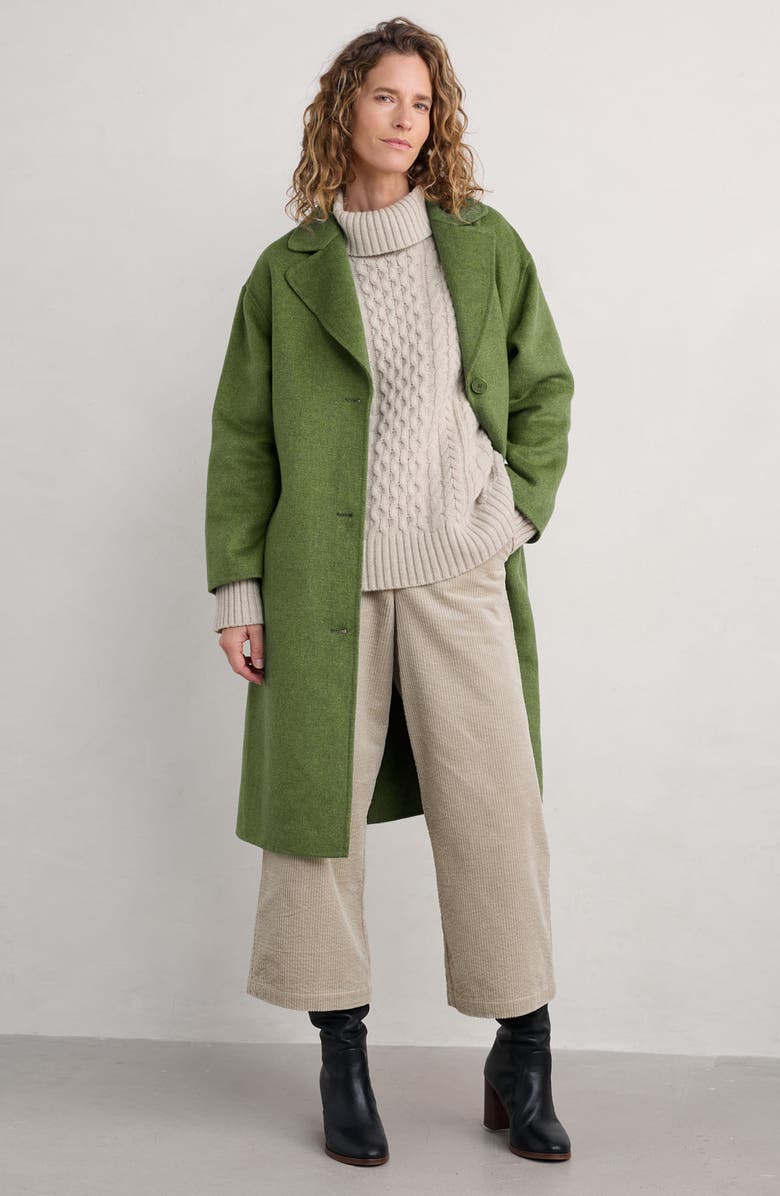 Seasalt Cornwall Pine Forest Cable Turtleneck Sweater, Alternate, color, 