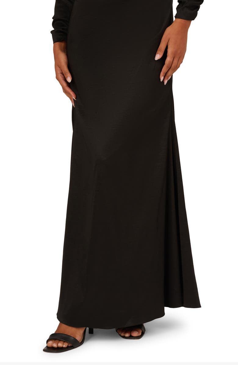 Adrianna Papell Long Sleeve Stretch Taffeta Tuxedo Gown, Alternate, color, 