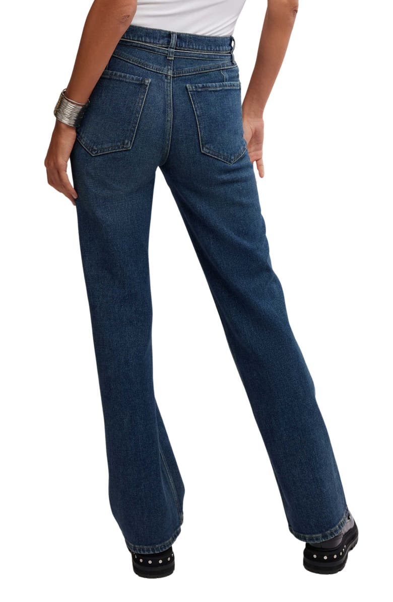 Free People Sabine Belted Slim Bootcut Jeans, Alternate, color, Hibernate