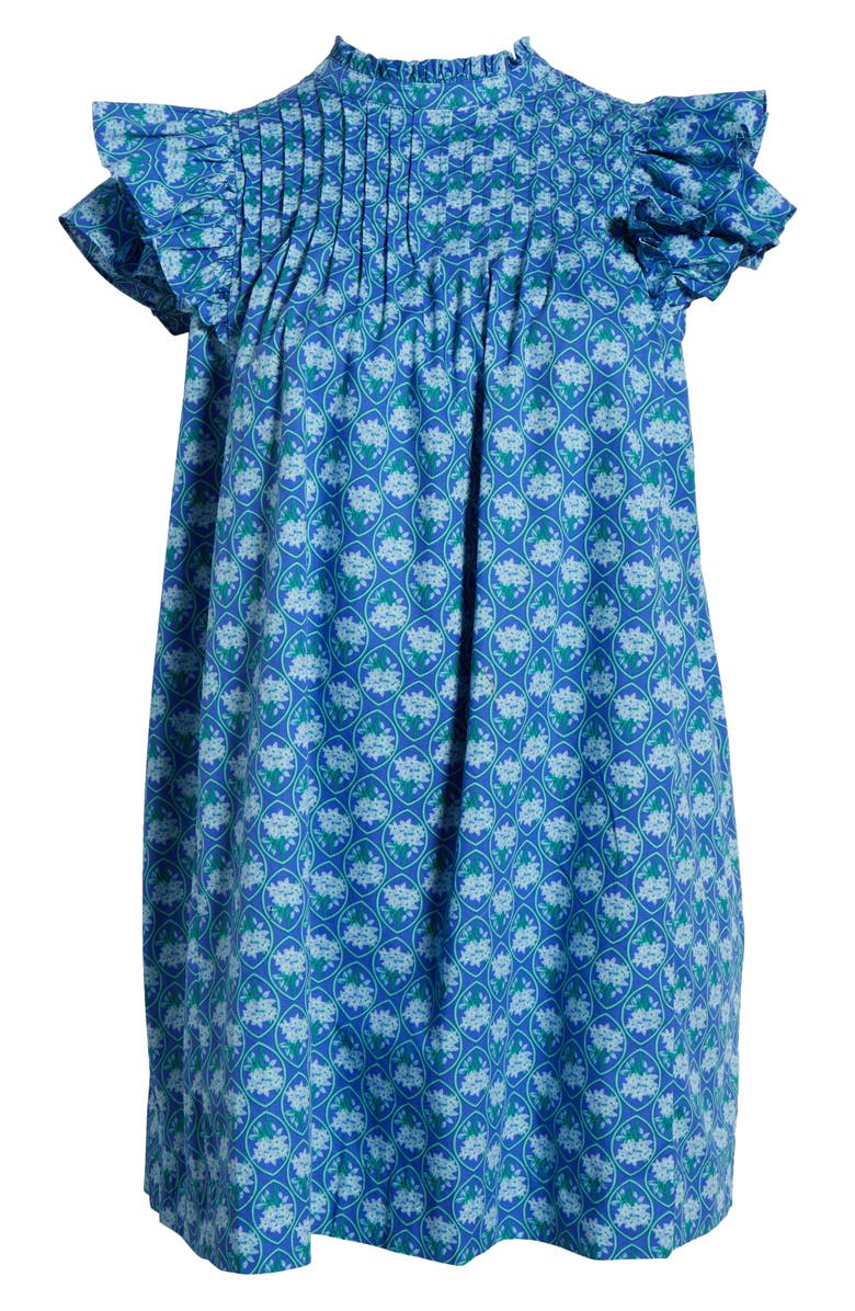 SUGARLIPS Driftwood Floral Ruffle Shift Dress, Alternate, color, Blue-Green