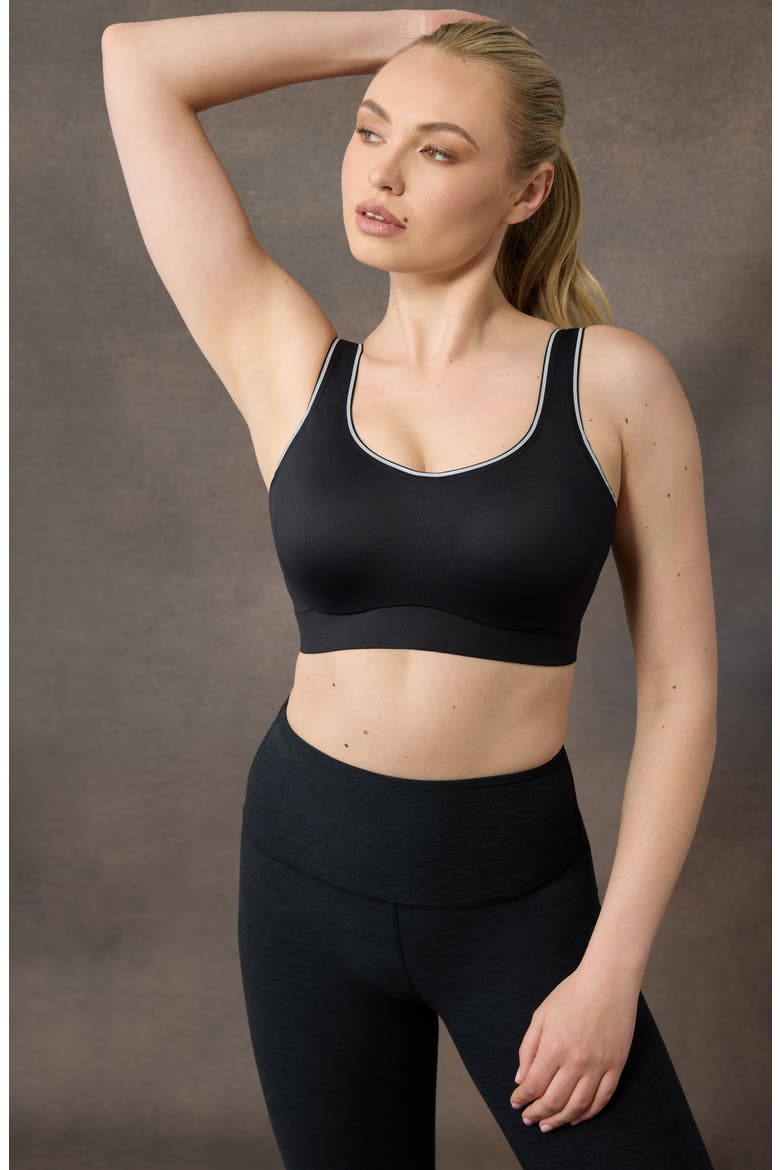 Sydney Underwire High Impact Sports Bra, Alternate, color, BLACK