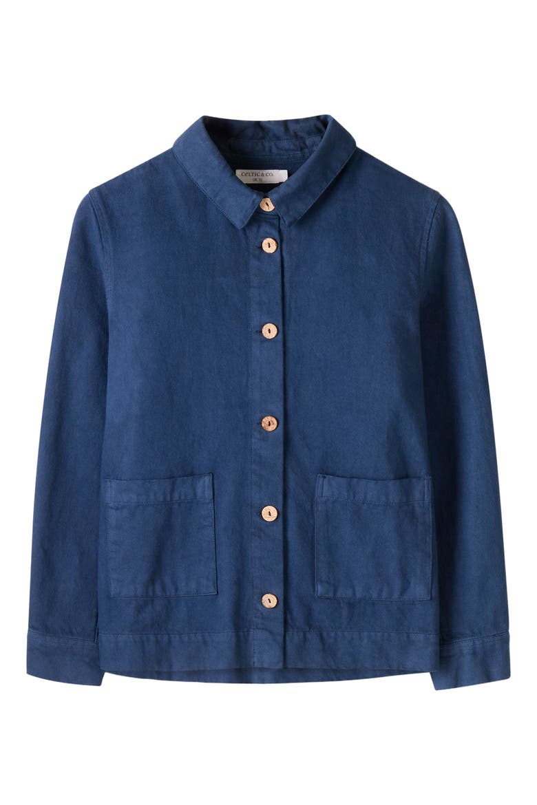 Cotton Twill Pleat Back Jacket, Alternate, color, DARK NAVY