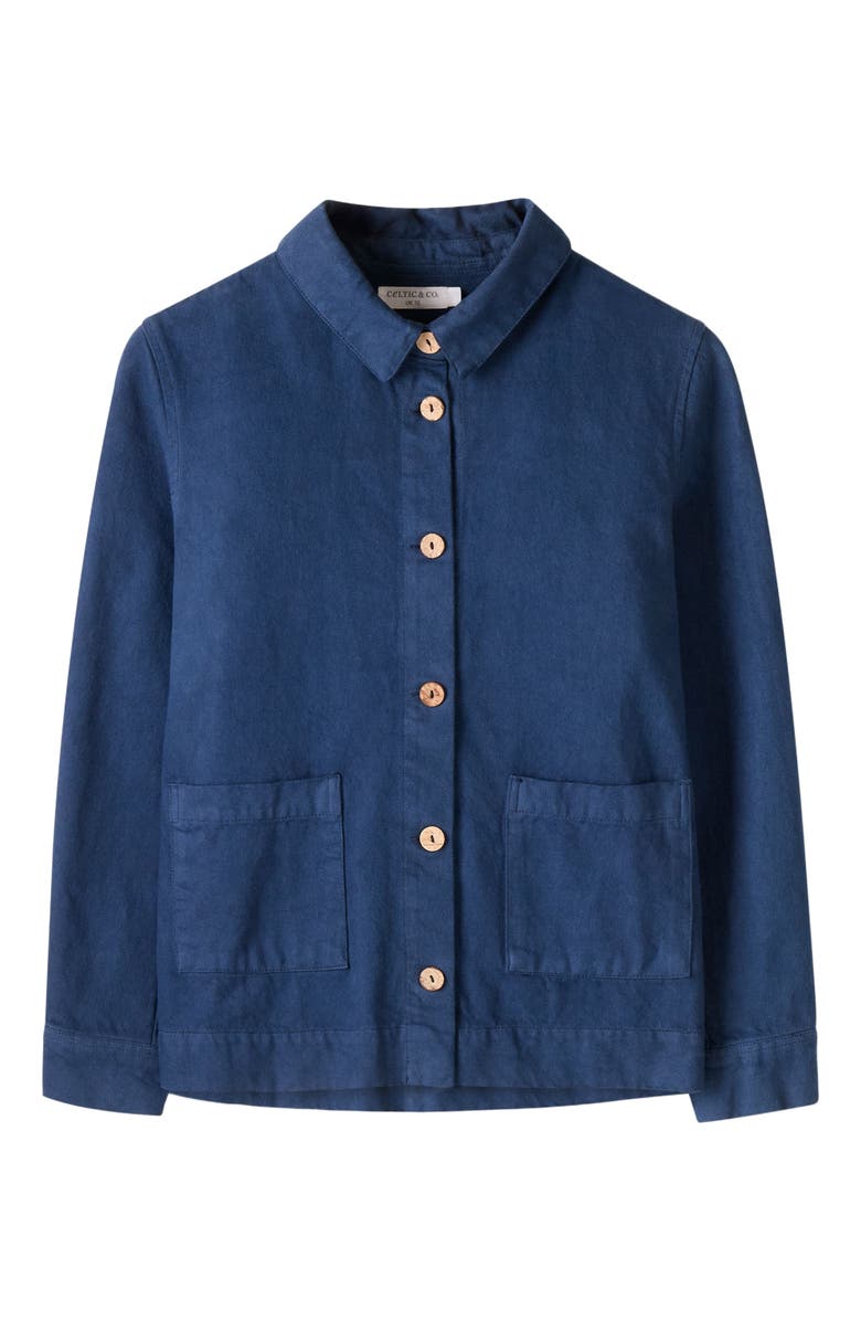 Celtic & Co. Cotton Twill Pleat Back Jacket, Alternate, color, Dark Navy