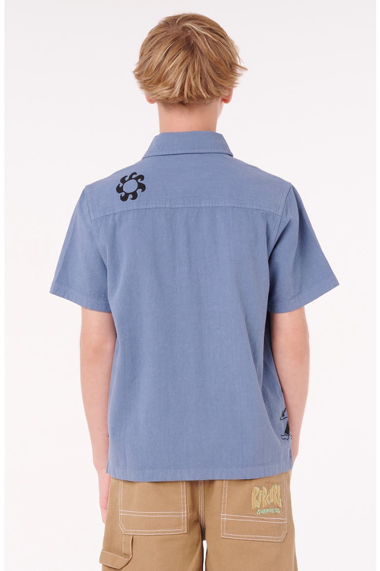 Kids' Williams Button-Up Shirt, Alternate, color, BLUEFIN