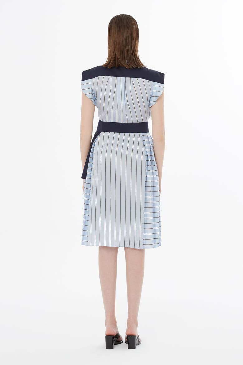 Blue Buckle Detail Unlined Dress, Alternate, color, Blue