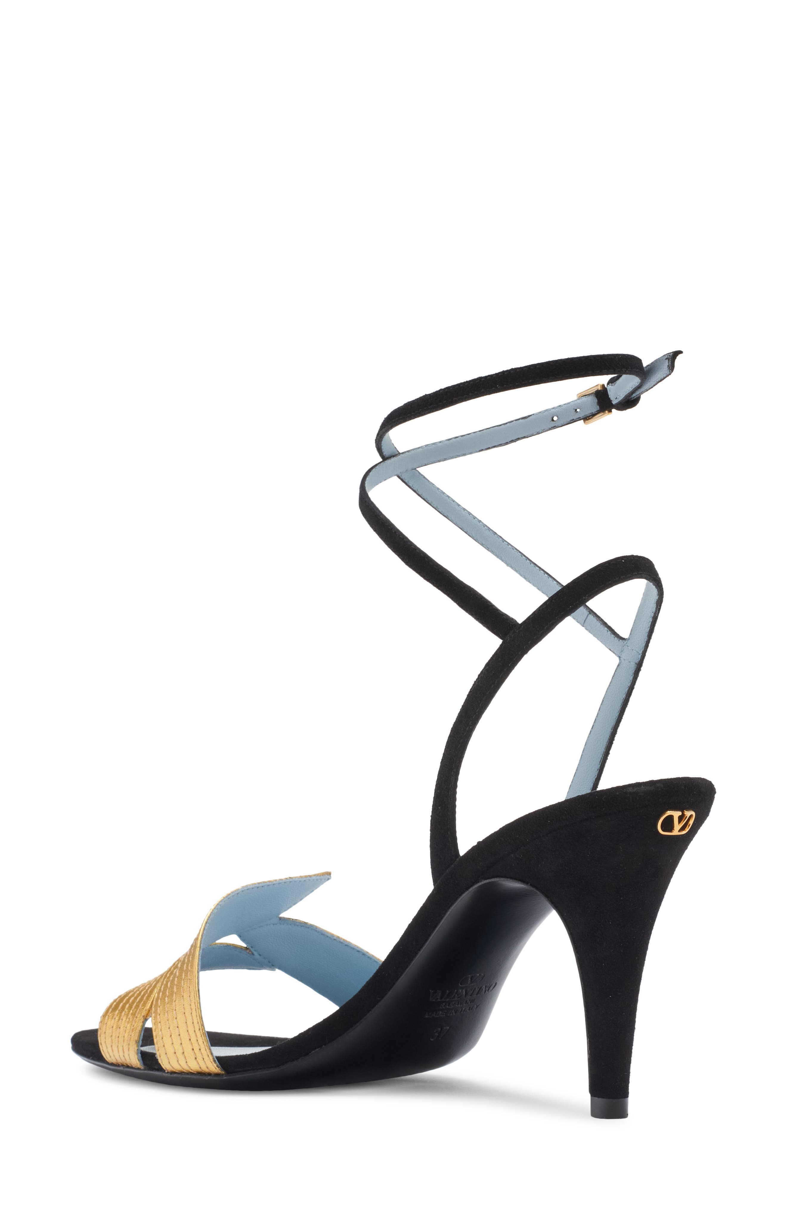 Valentino Garavani Foliage Ankle Strap Sandal, Alternate, color, 