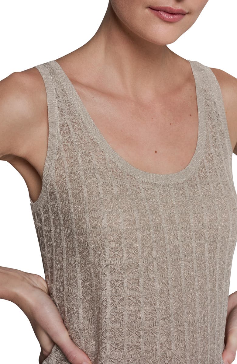 Donna Karan New York Grid Patter Sweater Tank, Alternate, color,