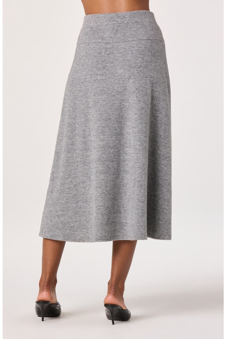 Knit Midi Skirt, Alternate, color, CHARCOAL