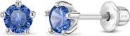In Season Jewelry Classic Cubic Zirconia Birthstone Solitaire Earrings