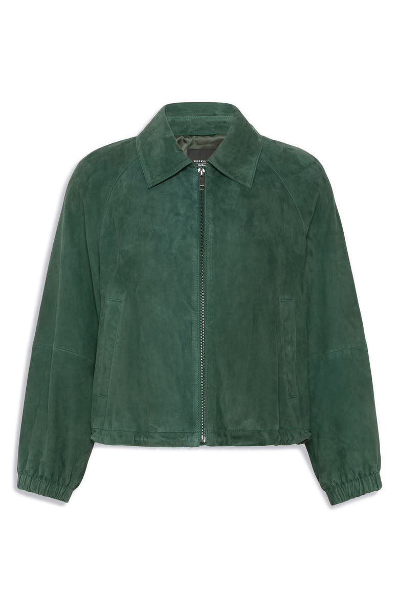 Weekend Max Mara Zuppa Suede Jacket, Alternate, color, Dark Green